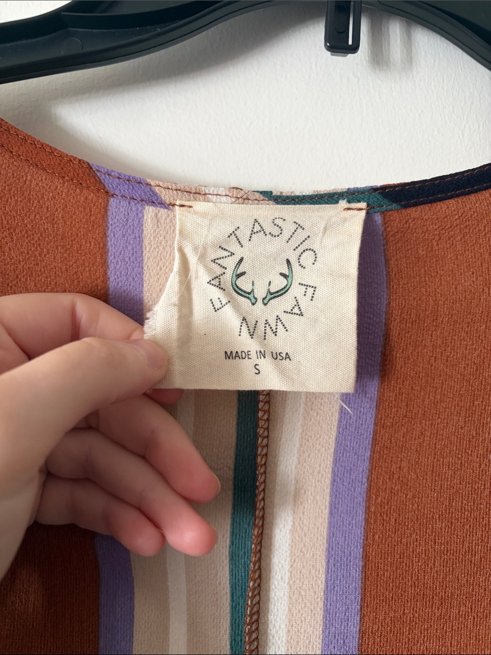 Striped Open-Front Kimono Multicolor - Picture 4 of 5